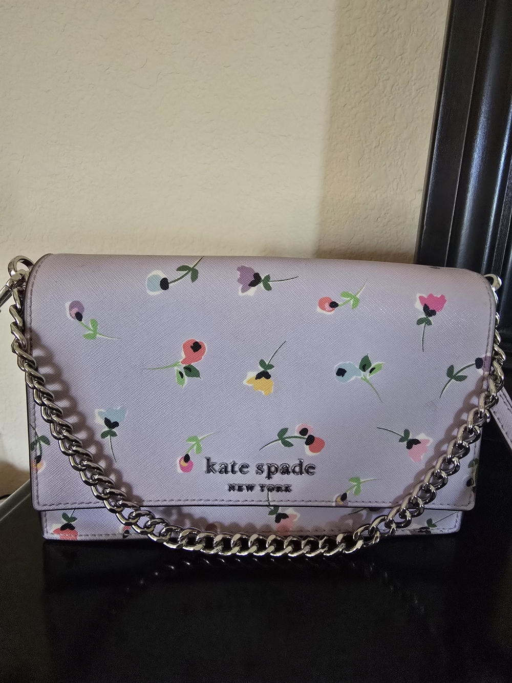kate spade New York Lilac Floral Chain Shoulder Bag
